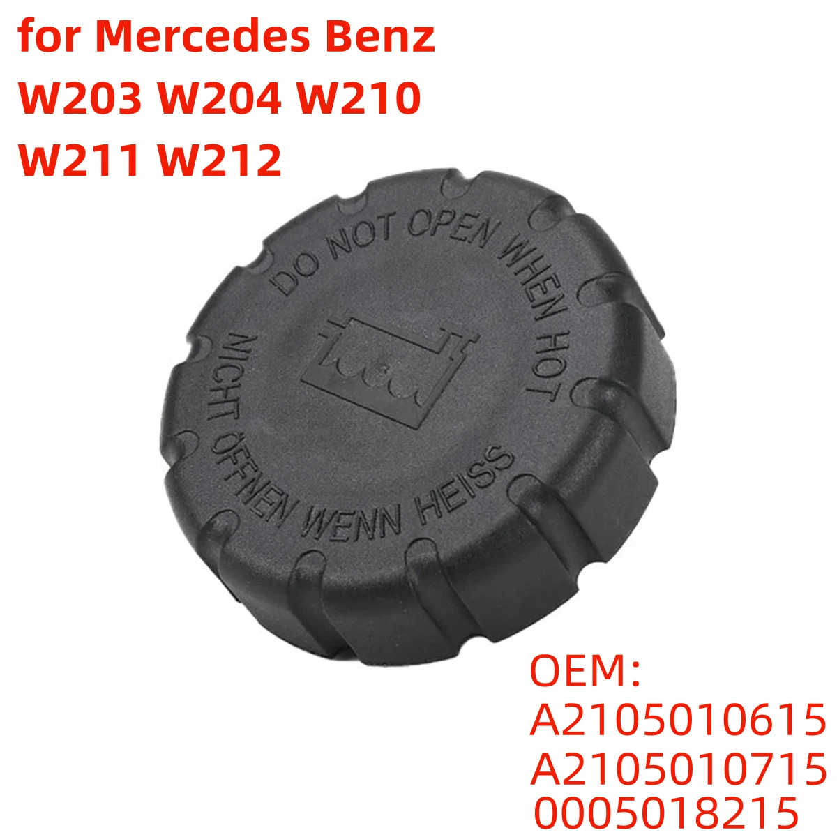 A2105010615 Car Radiator Expansion Water Tank Cap Radiator Surge Tank Cap A2105010715 for Mercedes Benz W203 W204 W210 W211 W212