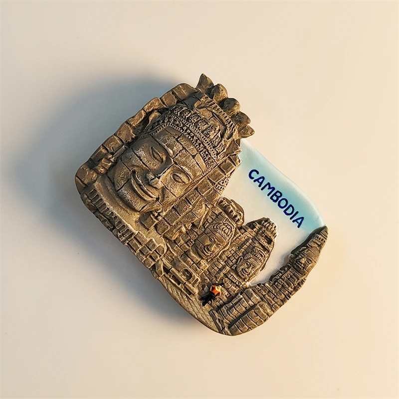 Cambodia，Angkor Wat，The statue，3D Stereoscopic，Tourism souvenirs，Resin painting，Decoration home，Refrigerator magnets