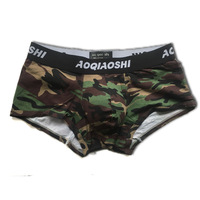 Men Underwear Cotton Camouflage Boxer Briefs Trunks Bulge Pouch Plus Size Teenage Breathable Underpants Young Innerwear Boys
