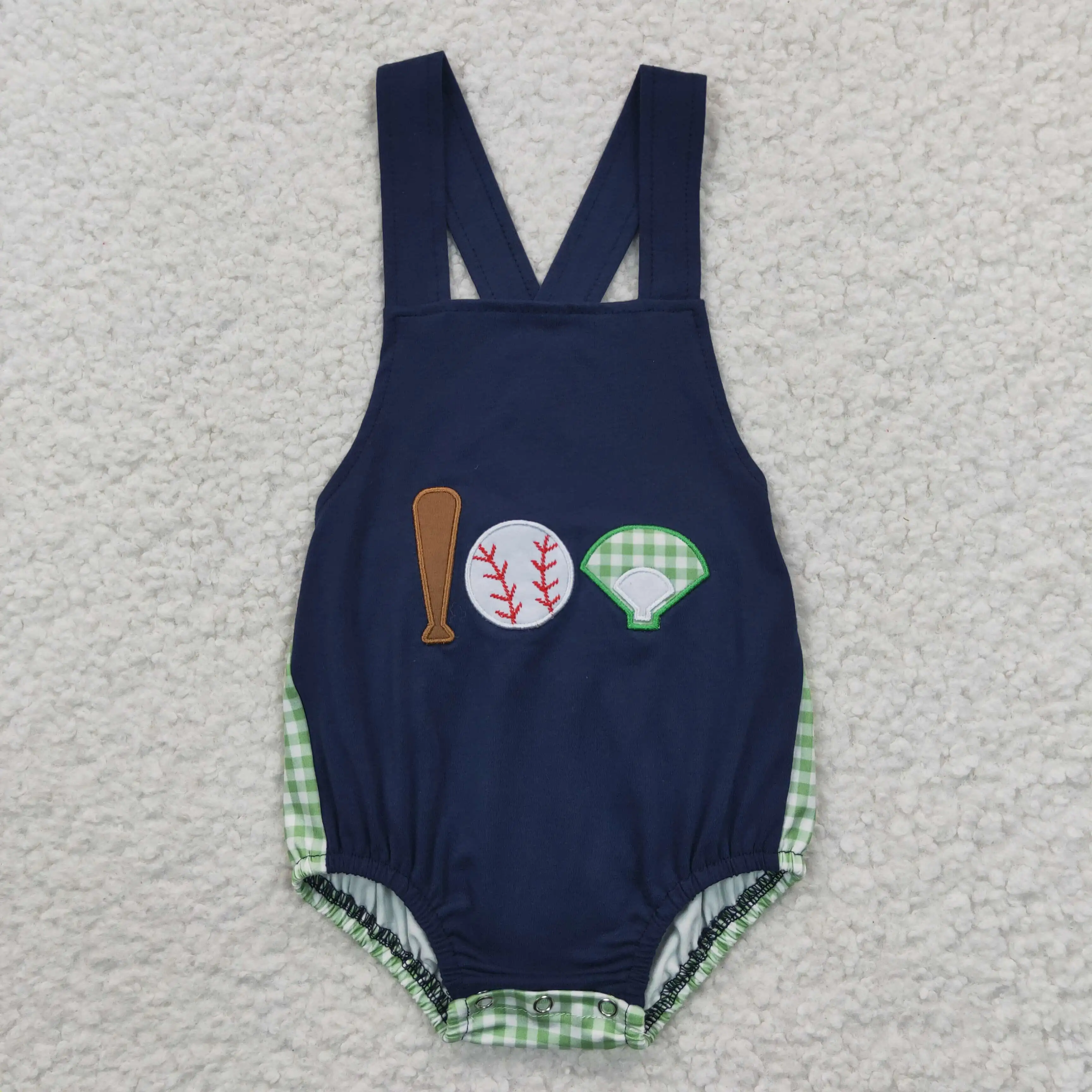 2​023 Latest Update RTS Infants Navy Summer Bodysuit Newborn Baseball Clothing Todder Baby Rompers