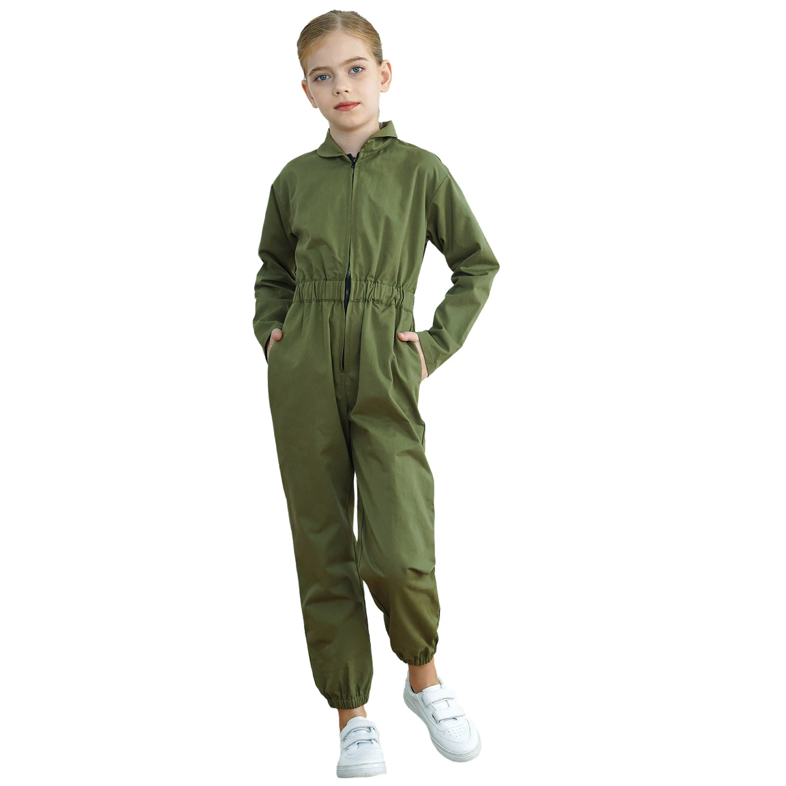 Kid Fighter Military Pilot Cosplay Costume Long Sleeve Jumpsuit Overall Flight Suit Maverick Aviator Costume Halloween Costume