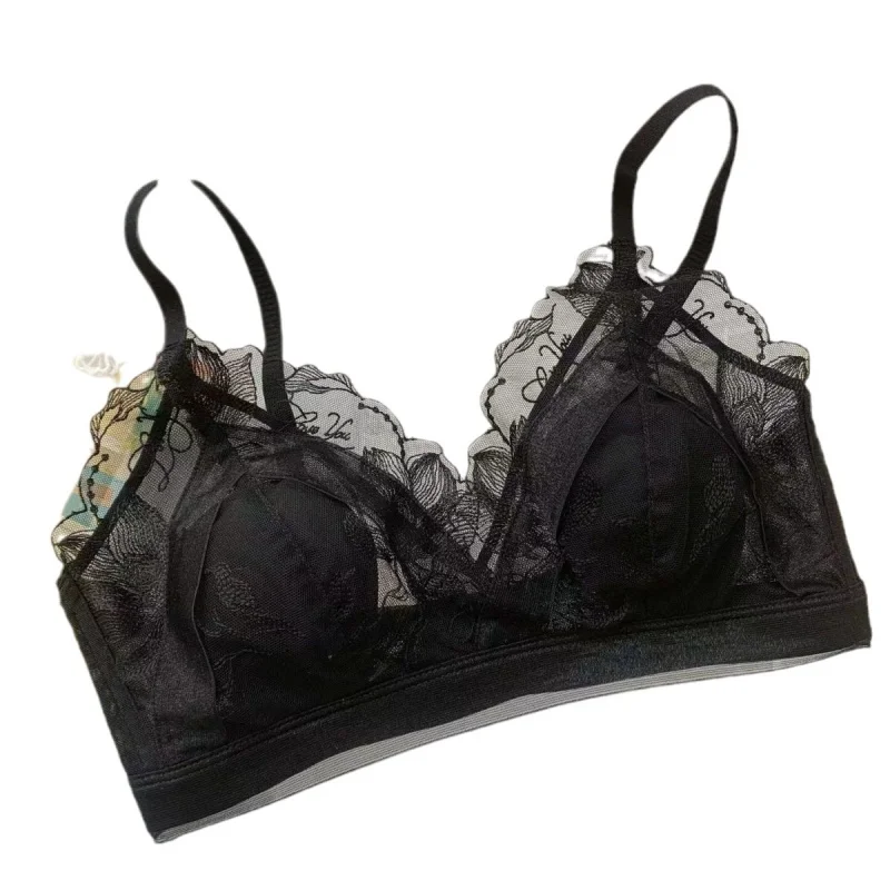 Soutien-gorge push up sexy en dentelle, sous-vêtements aérés