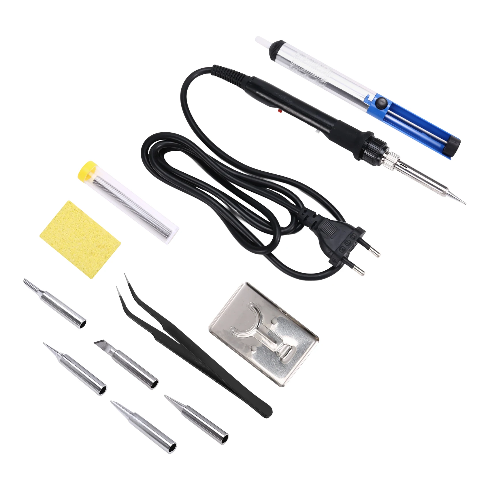 

YLS-80W Digital Soldering Iron Kit LCD Display Adjustable Welding Solder Tin With Iron Tips Repair Tools EU PLUG