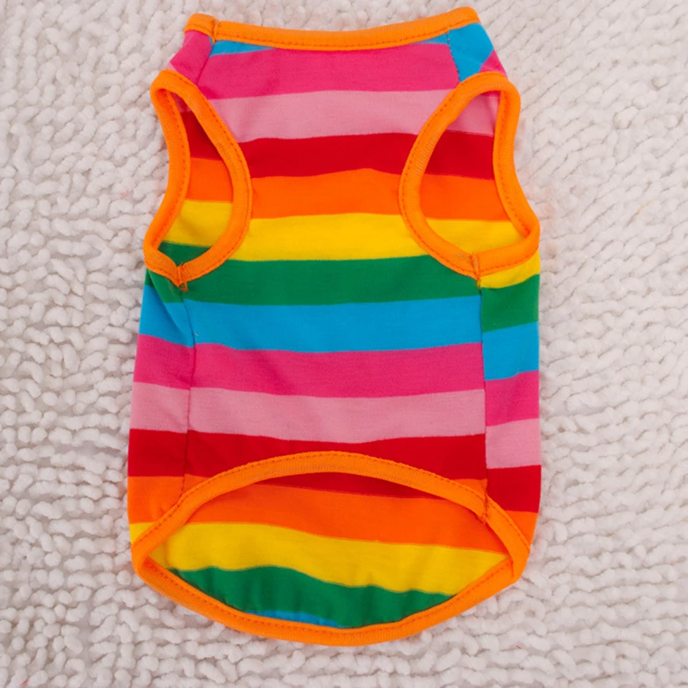 

Vest Rainbow Pet Xs Shirts for Dogs Extra Small Dresses Spring and Summer Clothes Hawaiian