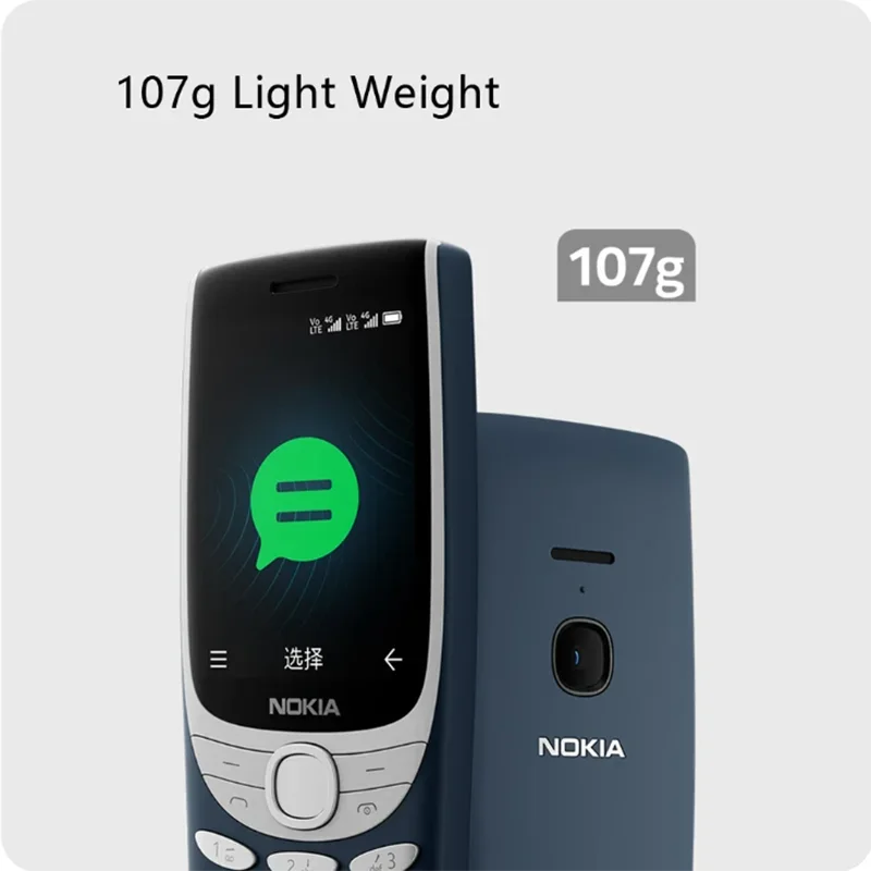 Nokia 8210 4G Functie Telefoon 2.8 Inch Display Bluetooth 5.0 1450Mah Dual Sim Fm Zaklamp Robuuste Drukknop Gebruikte Telefoon