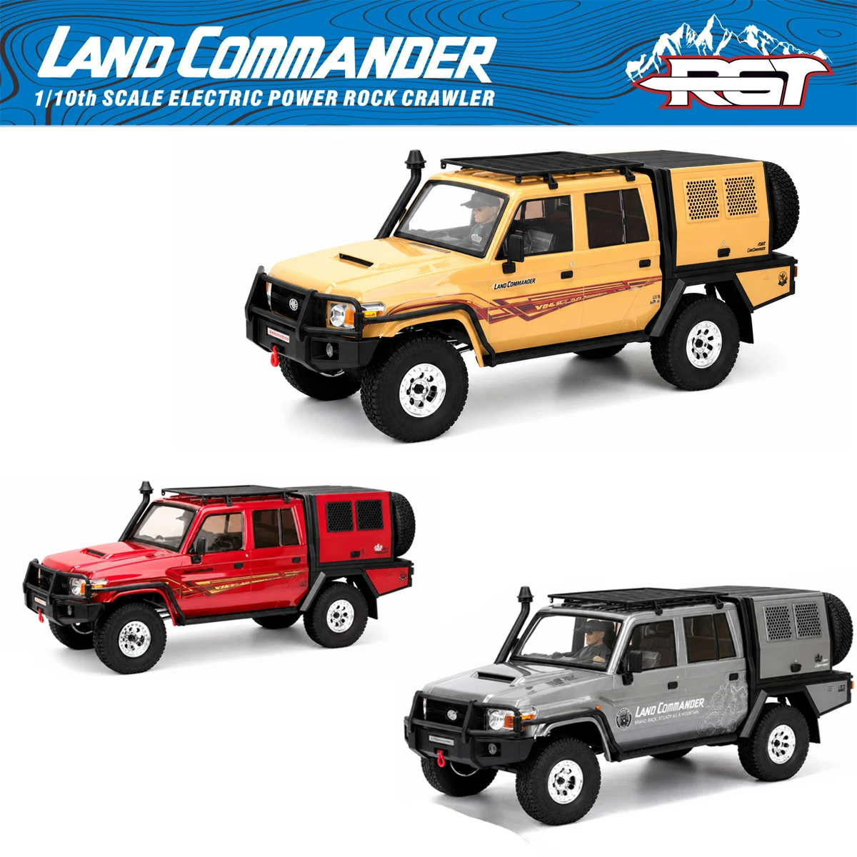 

RGT EX86160 LAND COMMANDER LC79 4WD 1/10 RC Electric Remote Control Model Car Off-Road Crawler Lighting control RTR Adult Toys