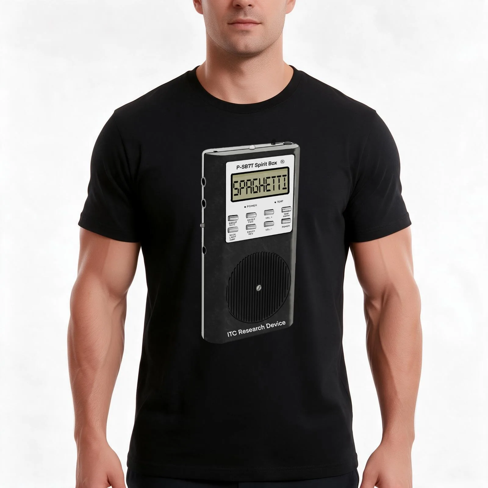 Buzzfeed Unsolved Spaghetti Ghost Reader Sticker Print T-Shirt, Summer Casual Cotton Tee, Oversized Streetwear Tops, 100% Cotton