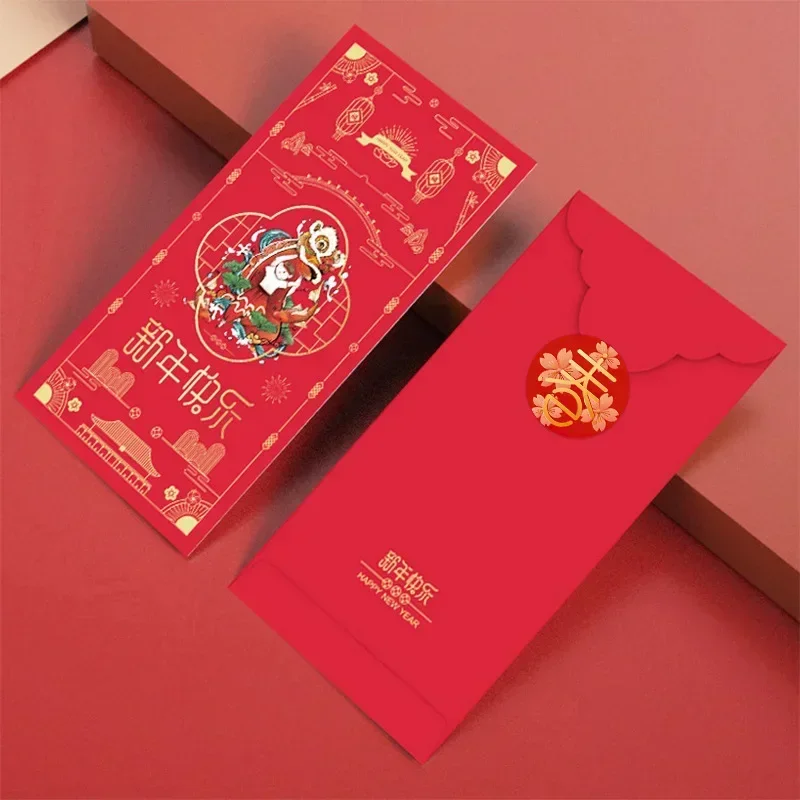 Chinese Happy New Year Stickers 500pcs 1inch  Spring Festival Decorative Sticker Candy Gift Boxes Envelopes Cards Seal Sticker