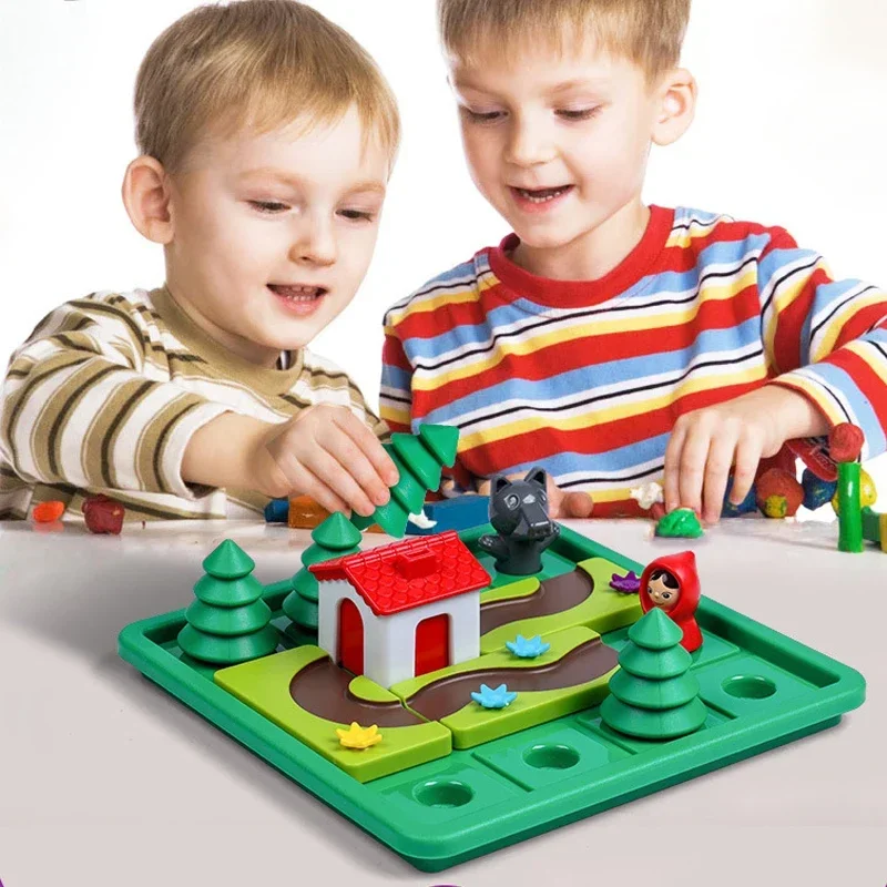 Caperucita roja inteligente para niños, juego de mesa con solución, rompecabezas de construcción de habilidades, juego de lógica, juguete de entrenamiento, regalo para niños