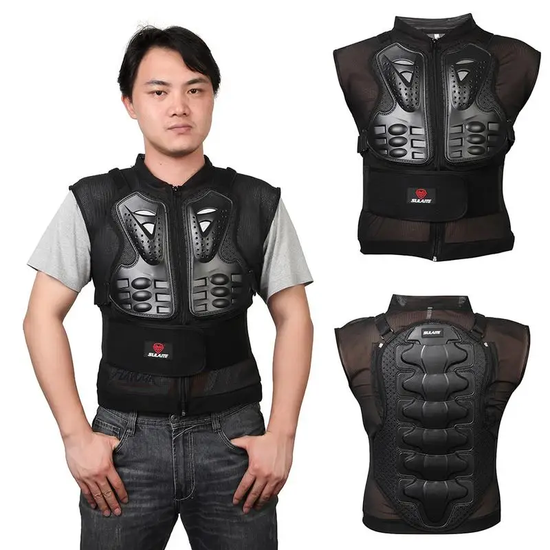 Motorcycle Armor Breathable Riding Jacket Sleeveless Riding Chest Protector Off-road Riding Armor Vest Jacket Back Guard