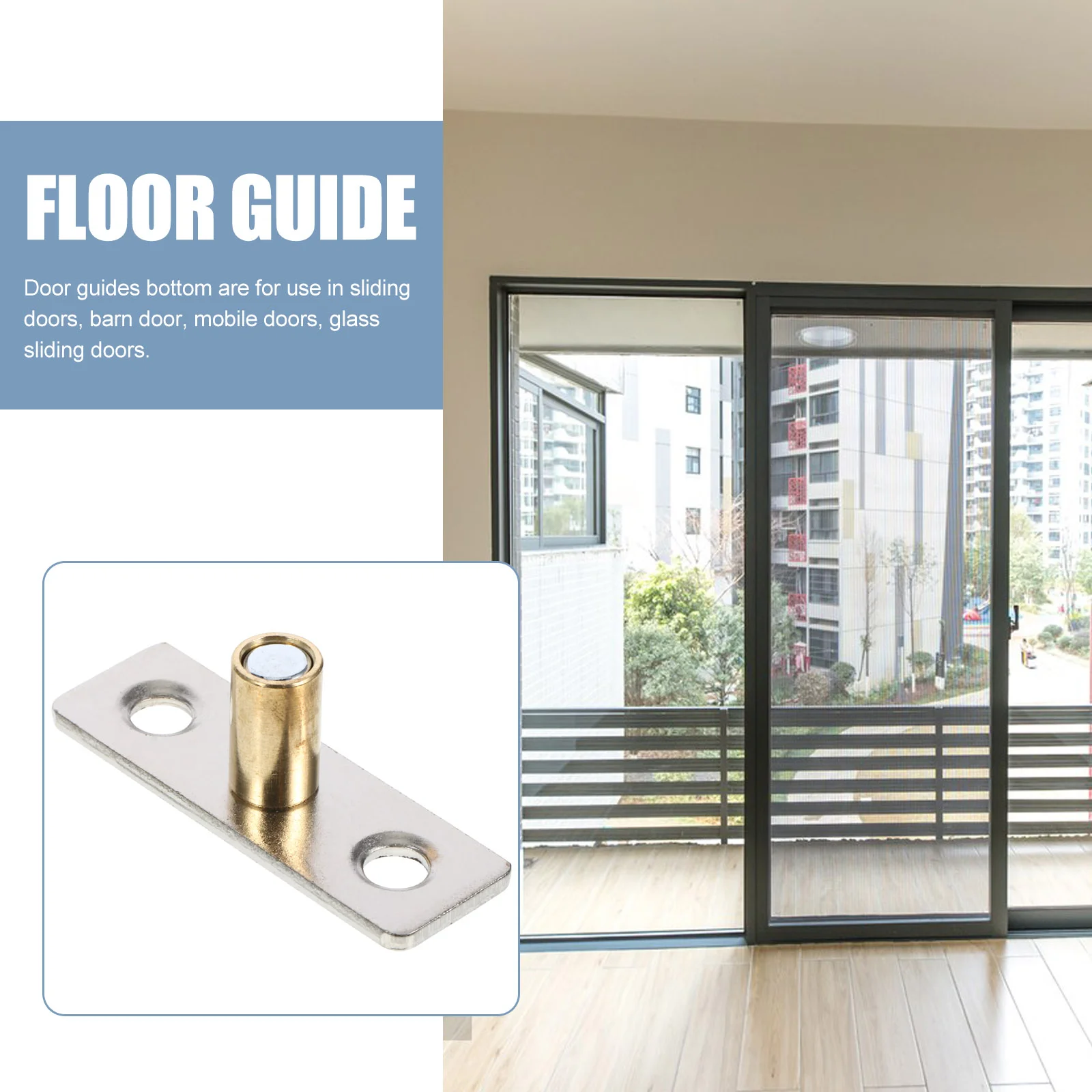 6pcs Barn Door Guide Barn Door Floor Track Stop Sliding Door Guide Barn Door Hardware