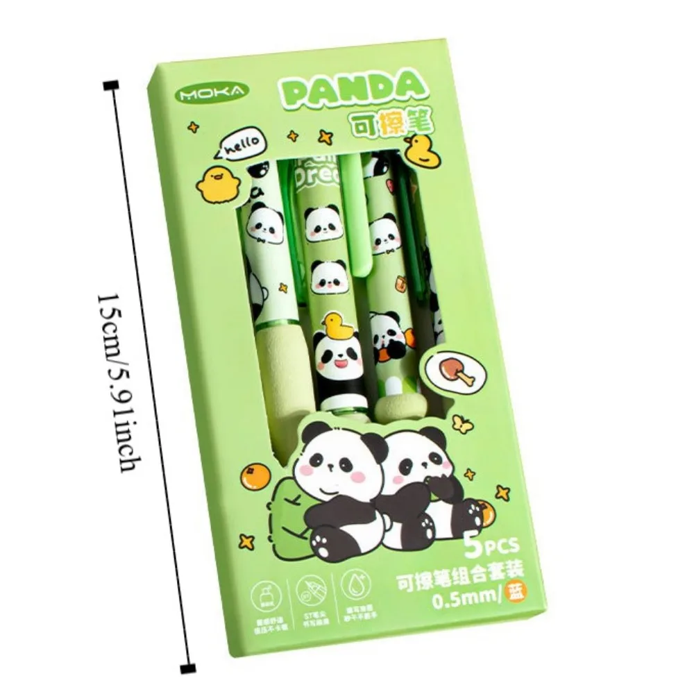 5 قطعة الكرتون الأزرق الحبر أقلام قابلة للمسح 0.5 مللي متر INS قابل للمسح هلام القلم لطيف الجمالية قلم محايد اللون لوازم الكتابة