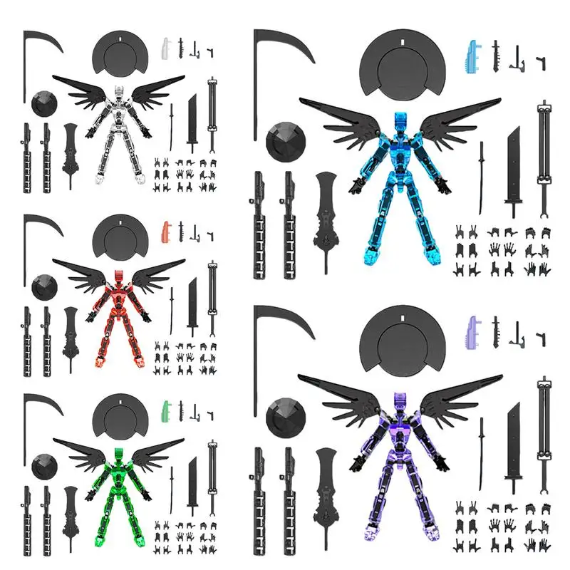 3D-gedruckte bewegliche Actionfiguren mit mehreren Gelenken, Desktop-Dekorationen, Shapeshift-Roboter-Mannequin-Spielzeug, Geschenke für Kinder, Eltern und Kinder