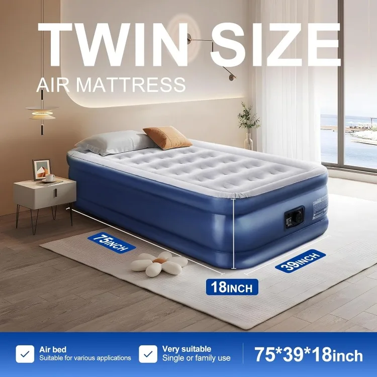 Twin Air Mattress with Built in Pump,18