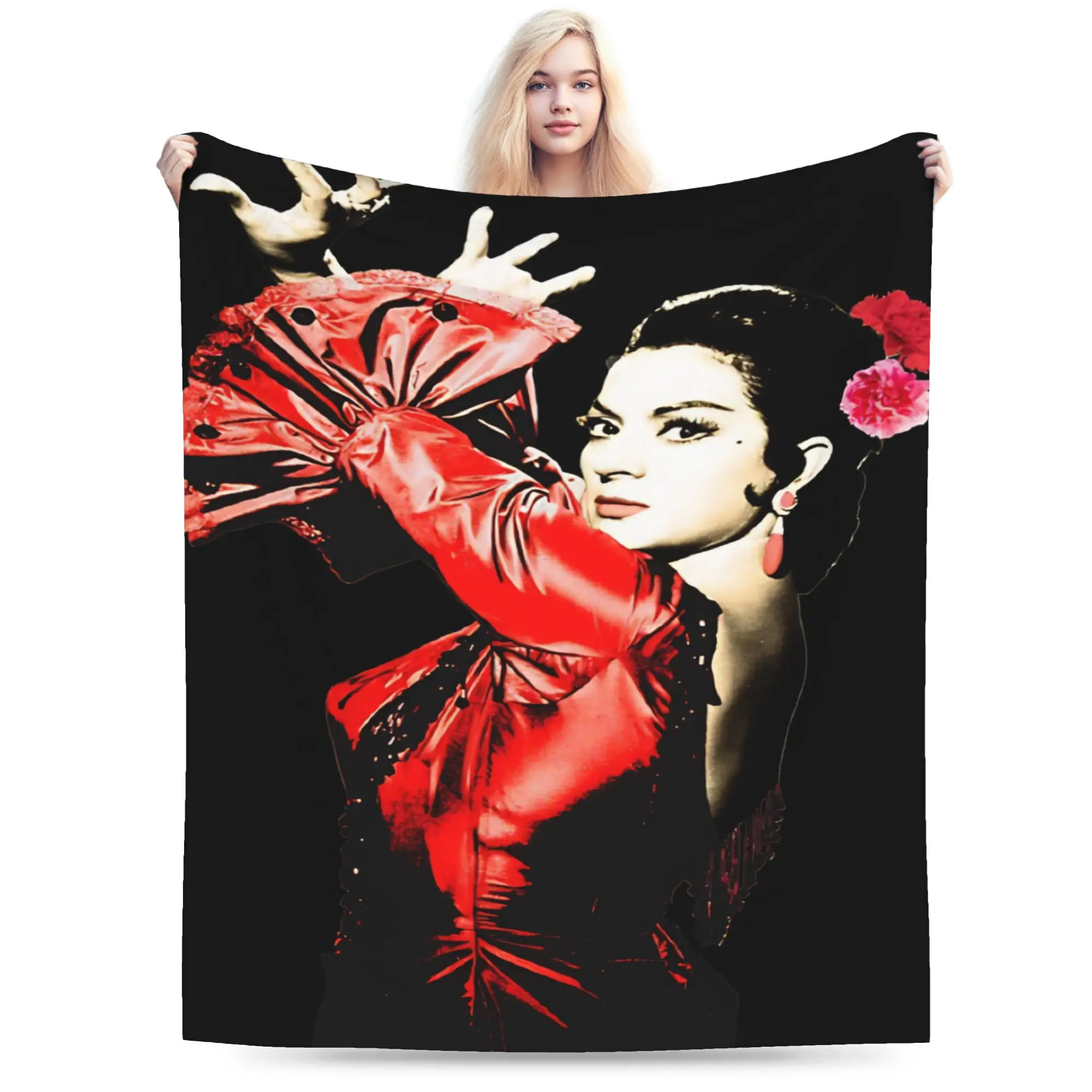 Soft Blankets Camping Lola Flores Throw Blanket Print  Bedspread For Living Room