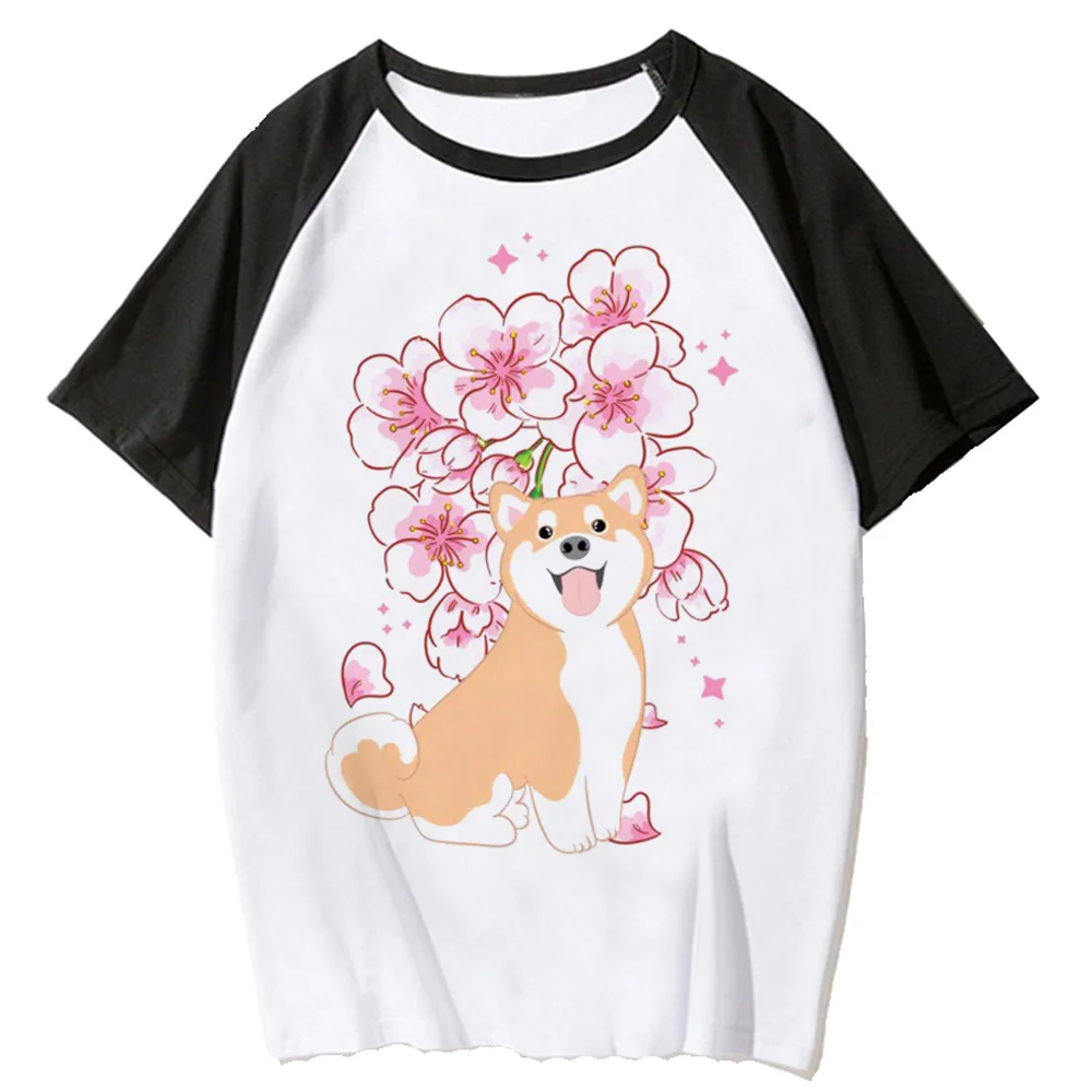 Shiba Inu top women Japanese comic top girl graphic 2000s clothes