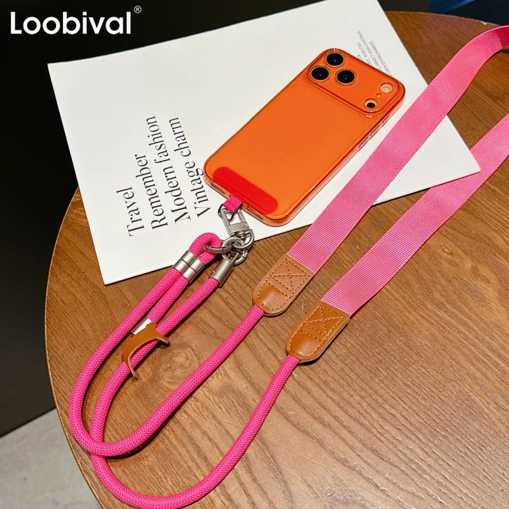 

Модный ремешок для телефона через плечо, красочные лямки, аксессуары для мобильных телефонов с защитой от потери, вязаный браслет для телефона с допамином