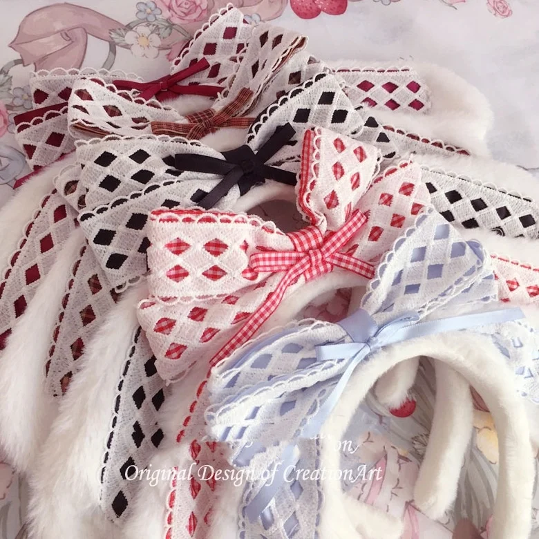 

Plush Headband Lace Sweet Bow Face Wash Cartoon Headband Hair Accessories Anti-slip
