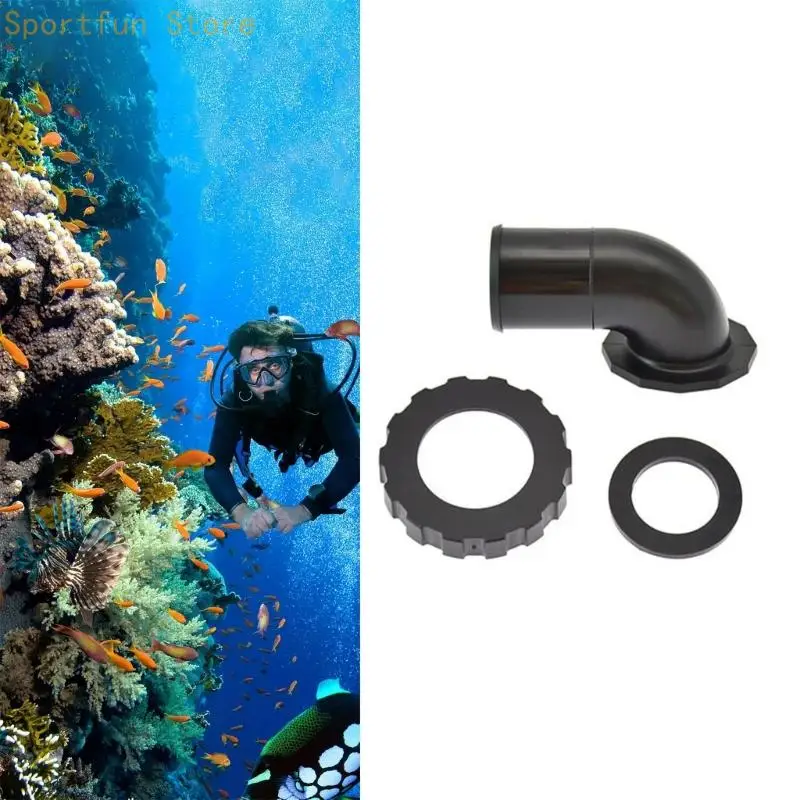 Heavy Type Nylons Diving Hose Seal Rings Nut Combo Scubas Elbow Connector for Thread Sealing Component X7JD