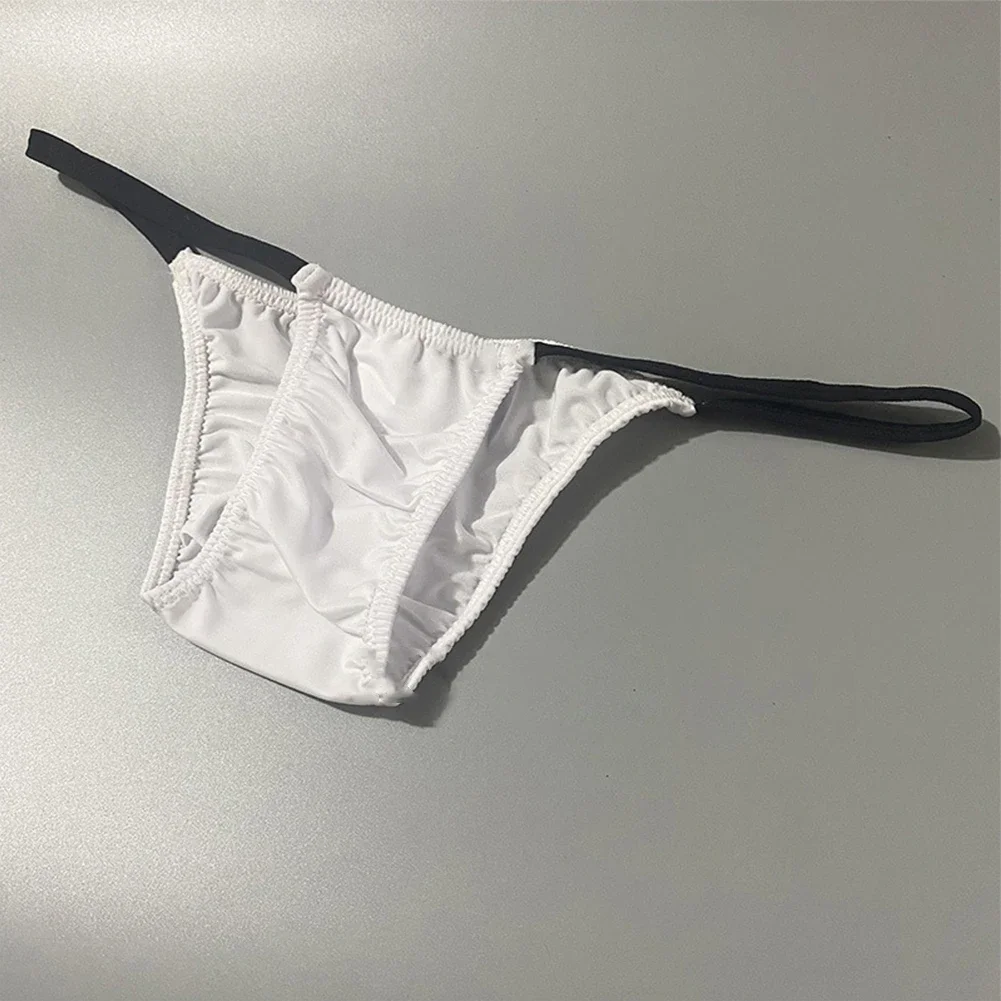 Men Enhance Peni Pouch Thong Bikini Briefs Posing Underwear Low-Rise Soft Jockstrap Panties U-Convex Breathable Underpants