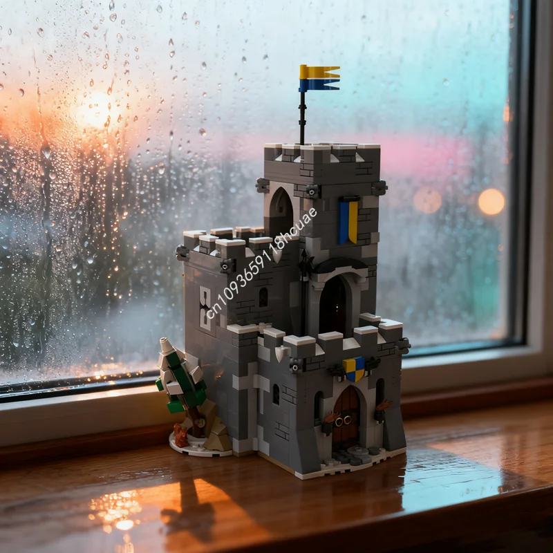 

722pcs MOC Mountain Tower Castleed Model Building Blocks Architecture Christmas Gift Assemble DIY Idea Education Toy Brick Kids