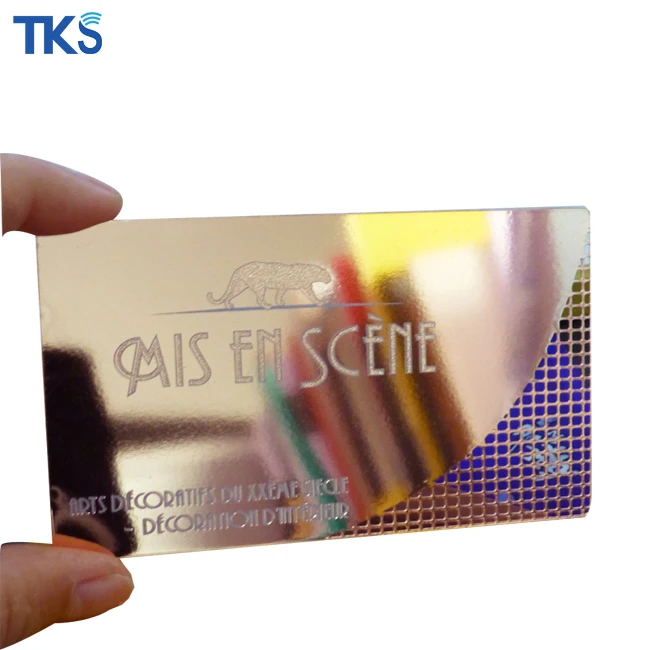 Unique Luxury Mirror Shining  Rose Gold  Metal Business Cards Printing