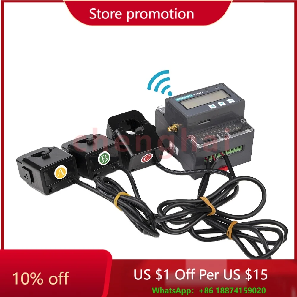 

Промышленный монитор энергии IOT WIFI Smart Energy Meter 3-фазный анализатор мощности RS485 Modbus