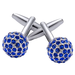 KFLK Brand Blue Crystal Ball Cuff link Wholesale Buttons Designer High Quality Shirt Wedding Cufflinks for Mens Guests