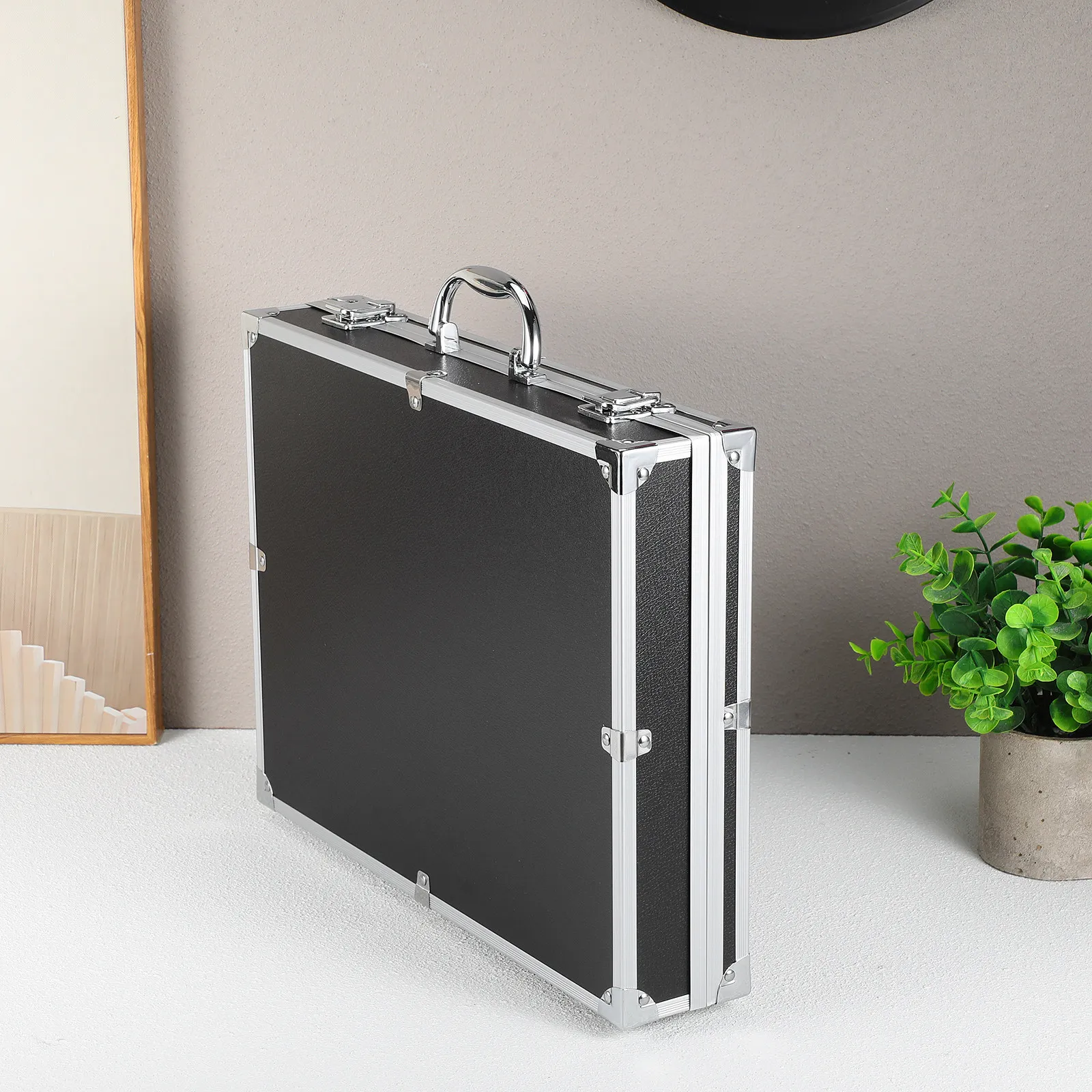 Portable Lockable Flight Case Aluminum Alloy Tool Box Large Capacity Carrying Case Multi-Function Tools Storage Container
