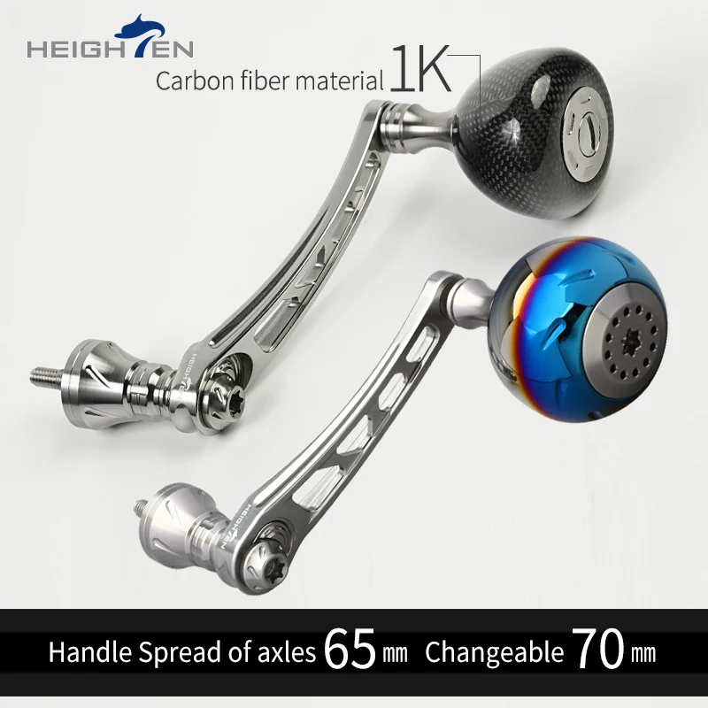 Roda giratória HEIGHTEN de 65mm com manivela única, transformável em 70mm com pega redonda de 38mm, acessórios de modificação.