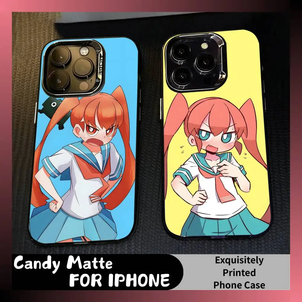 

How Clumsy U-Ueno-san Phone Case For iPhone 16 17 15 14 12 13 Pro Max Black Candy Matte Shockproof Cover