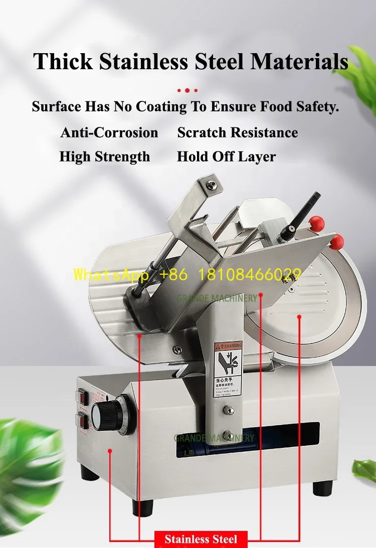 

Automatic Deli Meat Slice Cutter Ham Salami Pastram Commercial Meat Slicer Cutting Machine 10/12/13inch Meat Slicing Machine