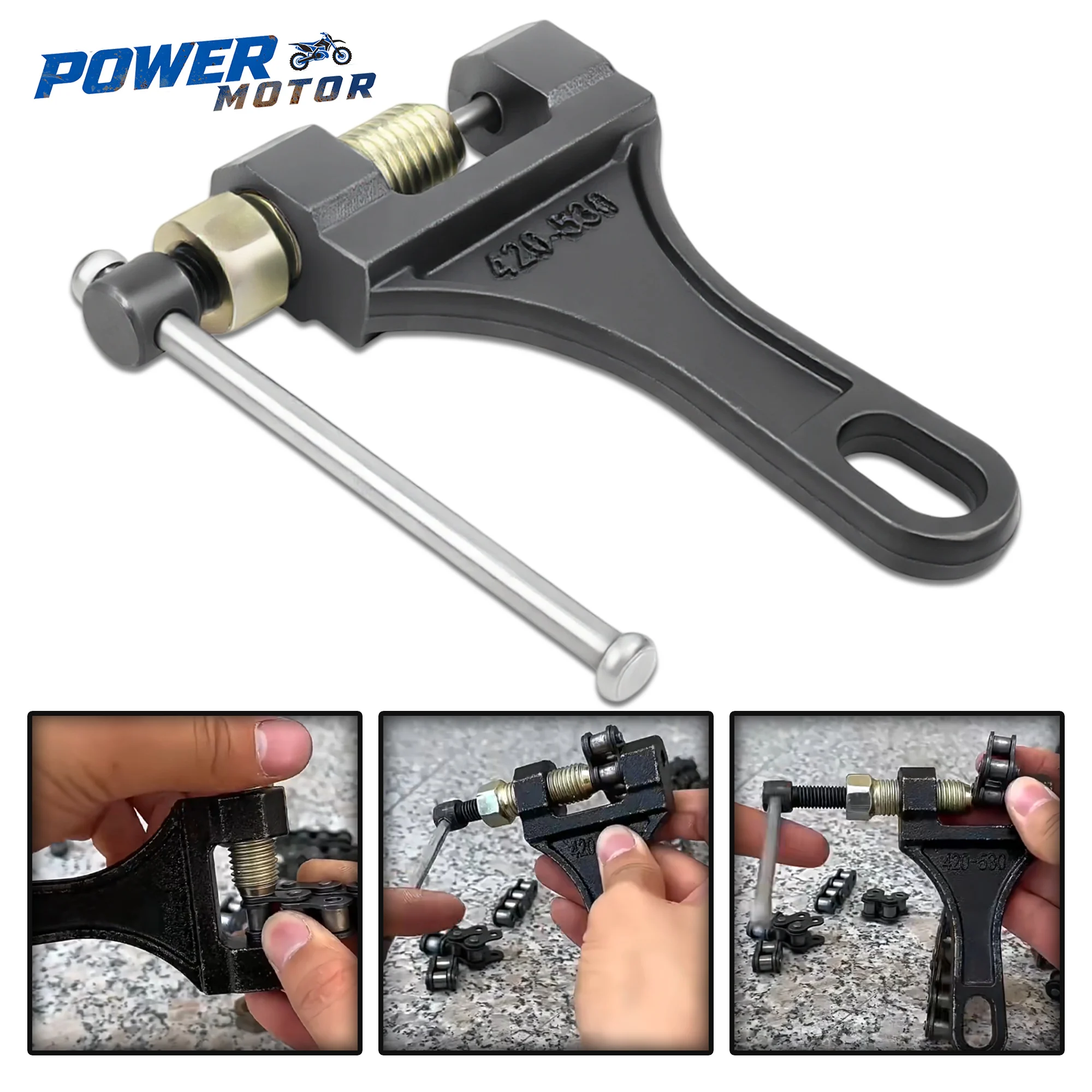 Motorcycle Chain Breaker Tool 420-530 Chain Link Removal Separator For Dirt Bike ATV Motorcycle Repair Tool Parts