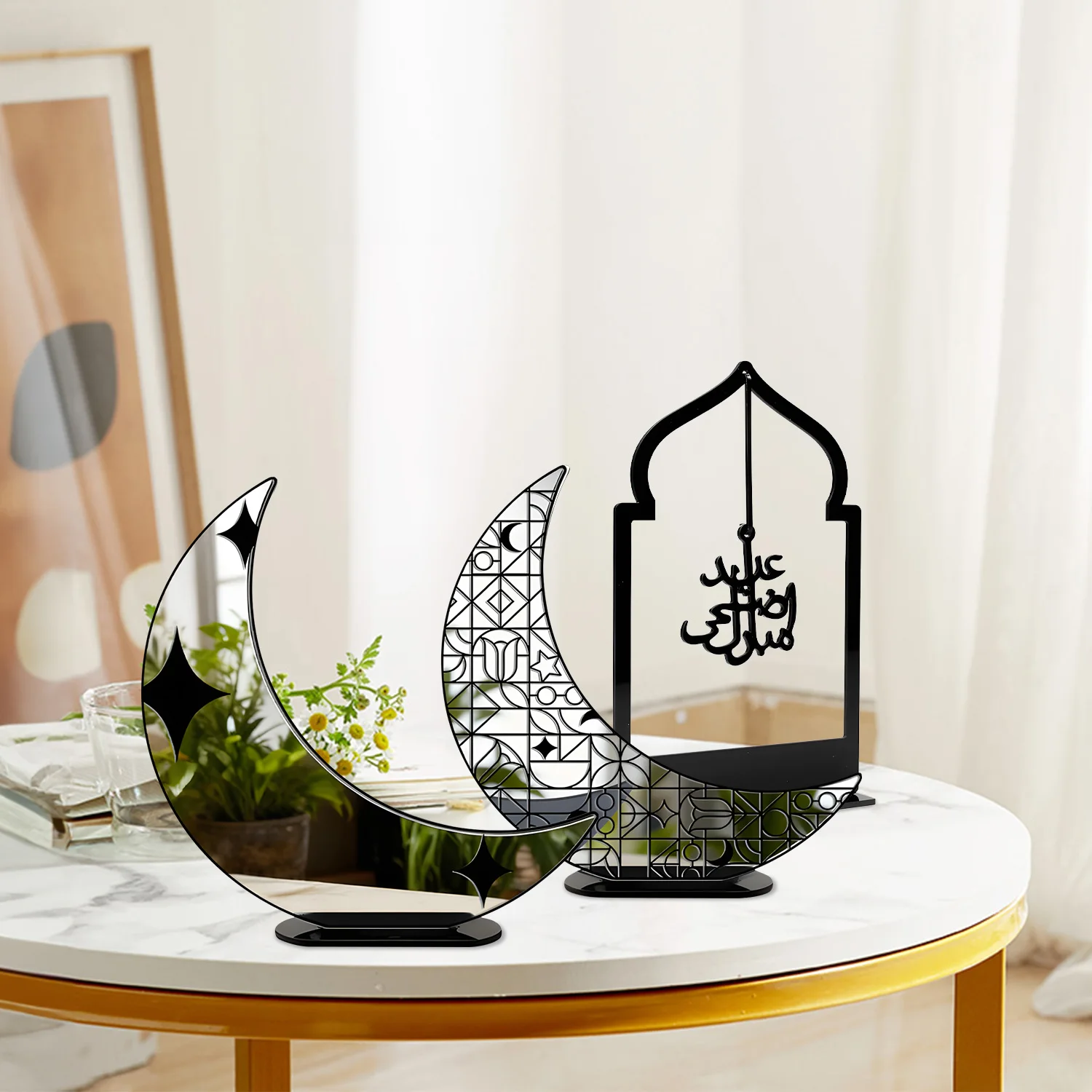 عيد القمر زخرفة حزب الديكور الاكريليك عيد مبارك القمر ستار فانوس رمضان ديكور 2026 عيد حزب زخرفة للمنزل هدية