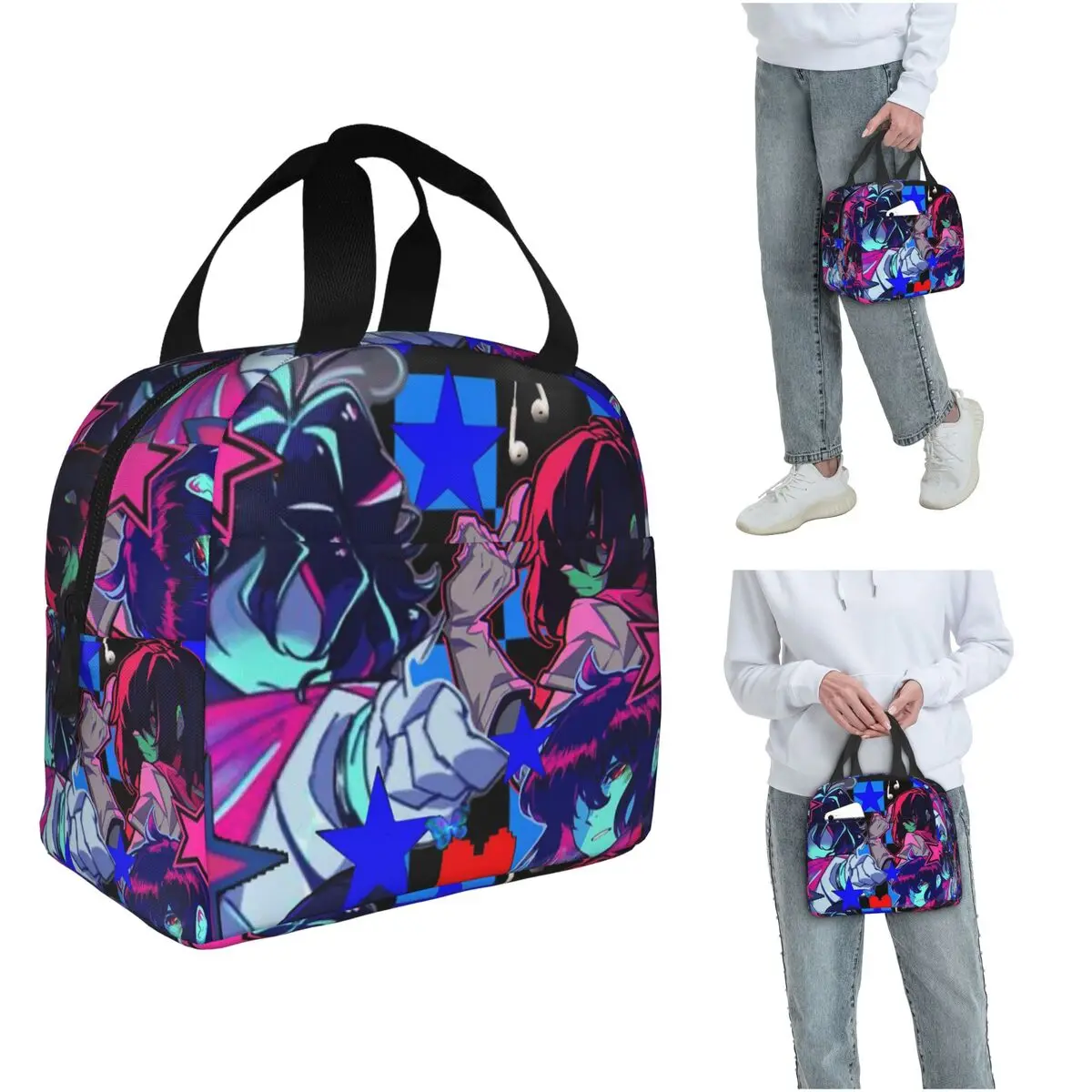 

Deltarune Insulated Lunch Bag for Women Office Cooler Thermal Food Box Tote Leakproof Lunch Boxes Container