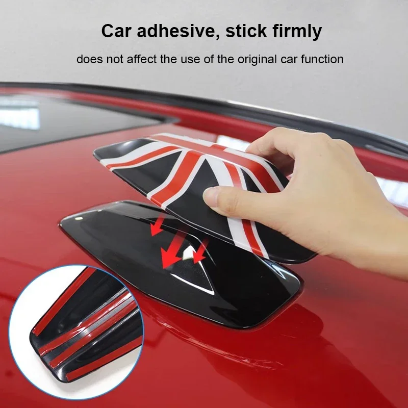 ABS Car Exterior Trim Antenna Decoration Cover Sticker for Mini Cooper Countryman U25 2024 2025 Car Styling Accessories