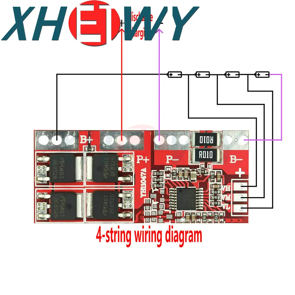 Smart Electronics 4S 30A High Current Li-ion Lithium Battery 18650 Charger Protection Board 14.4V 14.8V 16.8V Overcharge