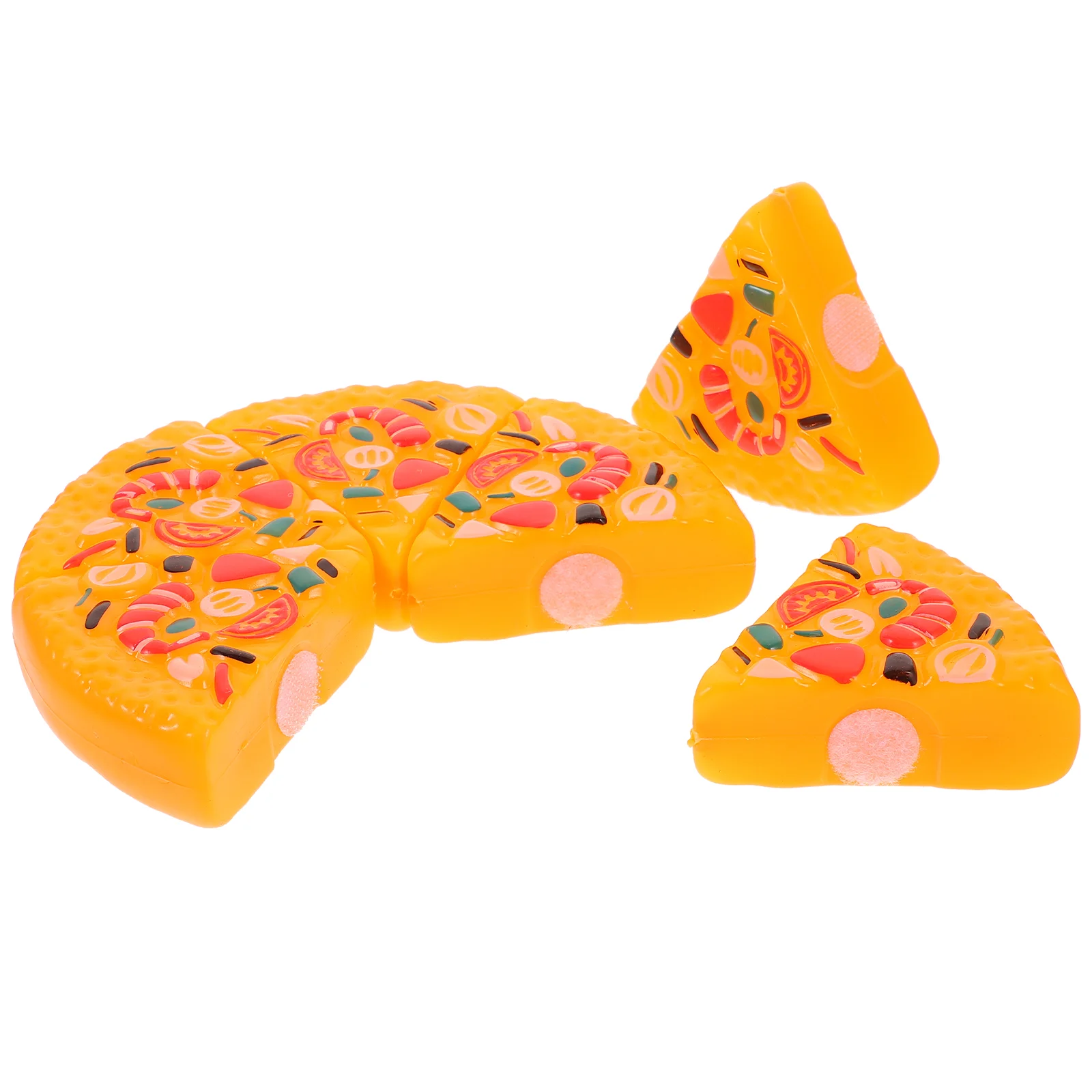 Children Play Toy Pizza Cutlery Fruits Vegetables ABS Pizza Simulation Kitchen Toys Pizza Cuts 6-piece A Set