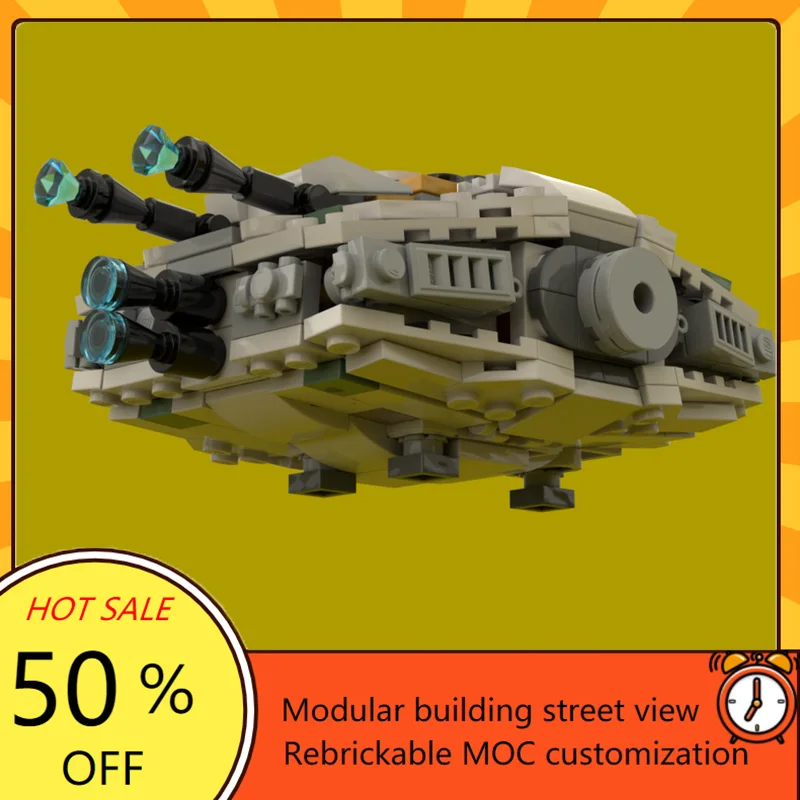 Micro Ghost Tantive IVSpace War Militaire MOC Ruimteschip Battle Aangepaste puzzel Architectuur DIY-montagemodel Puzzel Speelgoed Geschenken