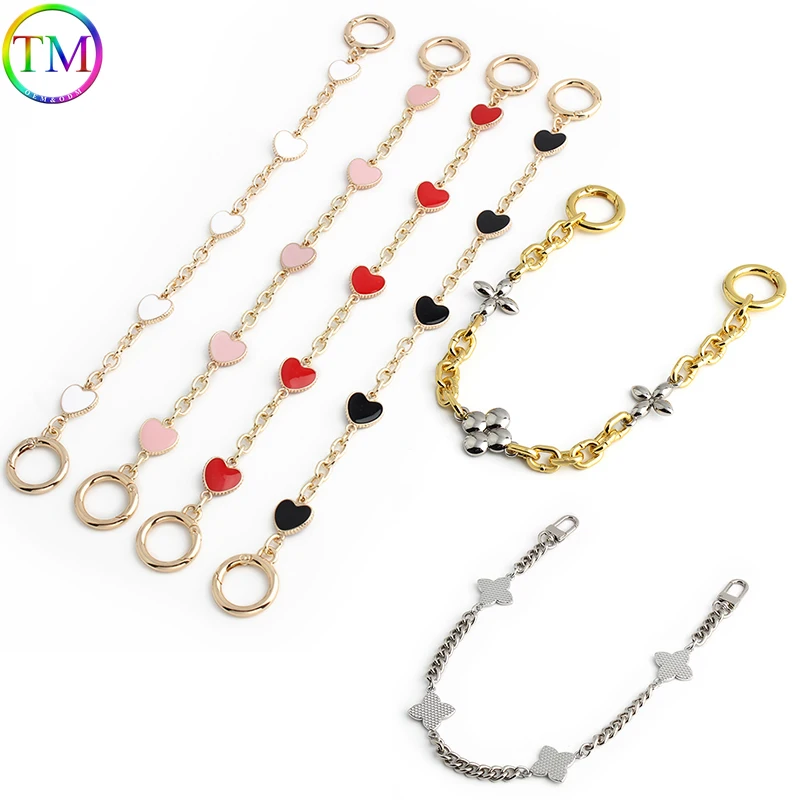 30.5-61CM Metal Bag Chain Strap Lengthening Hanging Crossbody Chain With O Ring For Necklace Jewelry Connector Chain Accessories