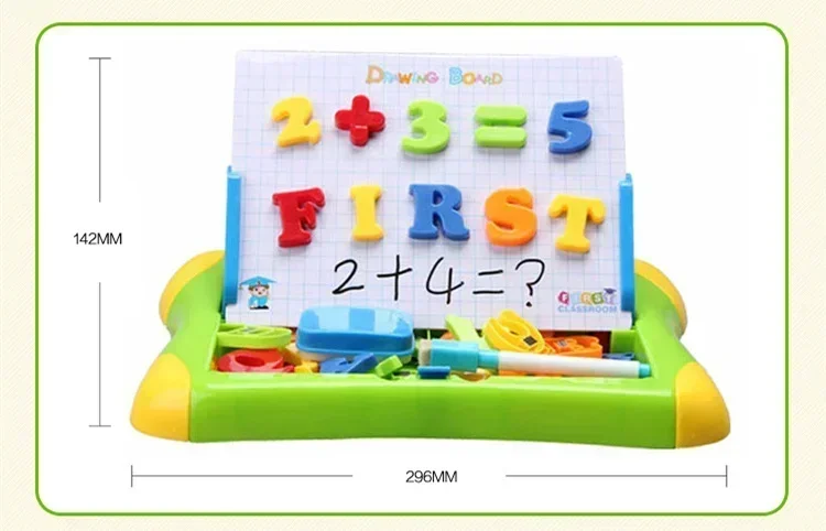 [Funny] 55pcs/set Education toys Writing Boards Children's Magnetic Painting Sets Combination words mathematics learn toy gift