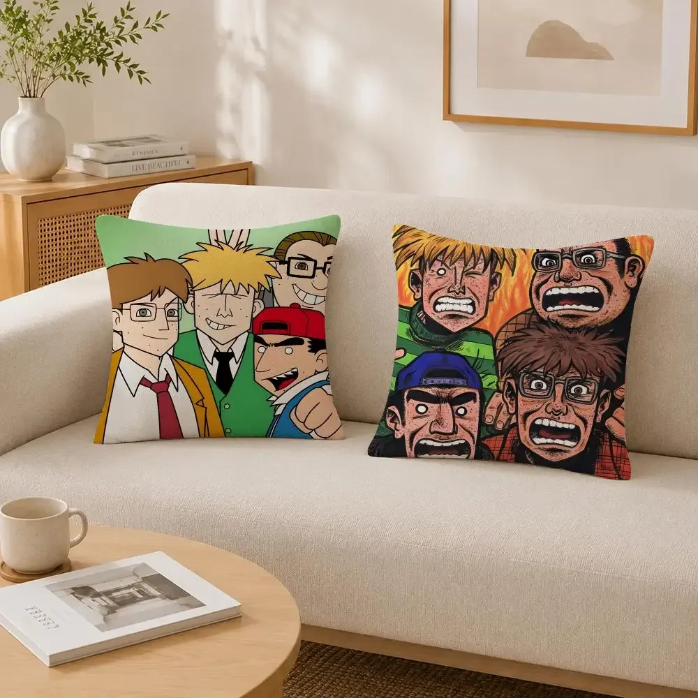Comic The Eltingville Club Cushion Cover Soft Fluffy Short Plush  Pillow Case Throw Decorative for Sofa Bedroom Home Decor