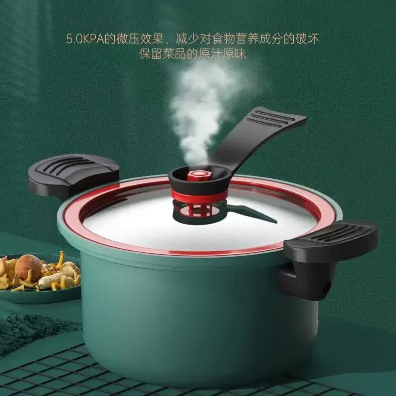 

new vacuum micro-pressure cooker online celebrity e-commerce explosion pressure cooker stew pot non-stick pot opening gift pot