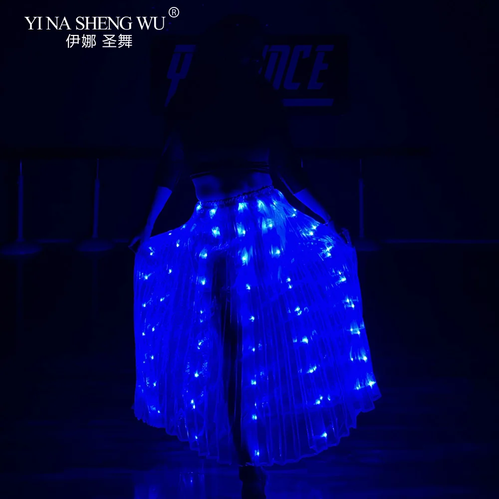 LED Buikdans Rok voor Volwassenen Prestatie Props 7-kleuren Dancewear Party Stage Kostuums Nachtclub Prestaties Accessoires
