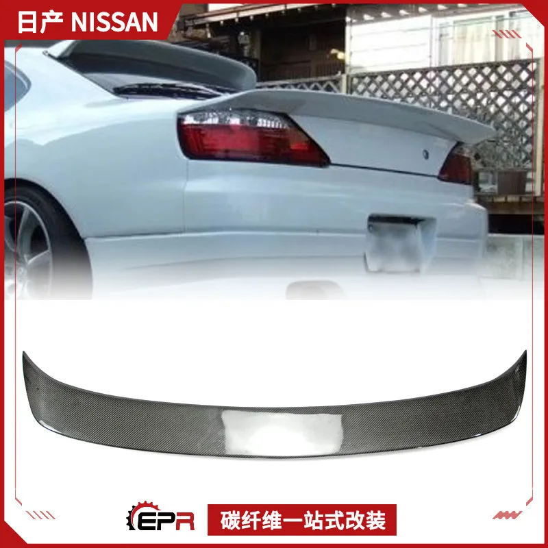 

Подходит для модификации из углеродного волокна Nissan S15 Silvia, задний спойлер с фиксированным ветровым крылом, модель DMAX, заднее крыло под давлением