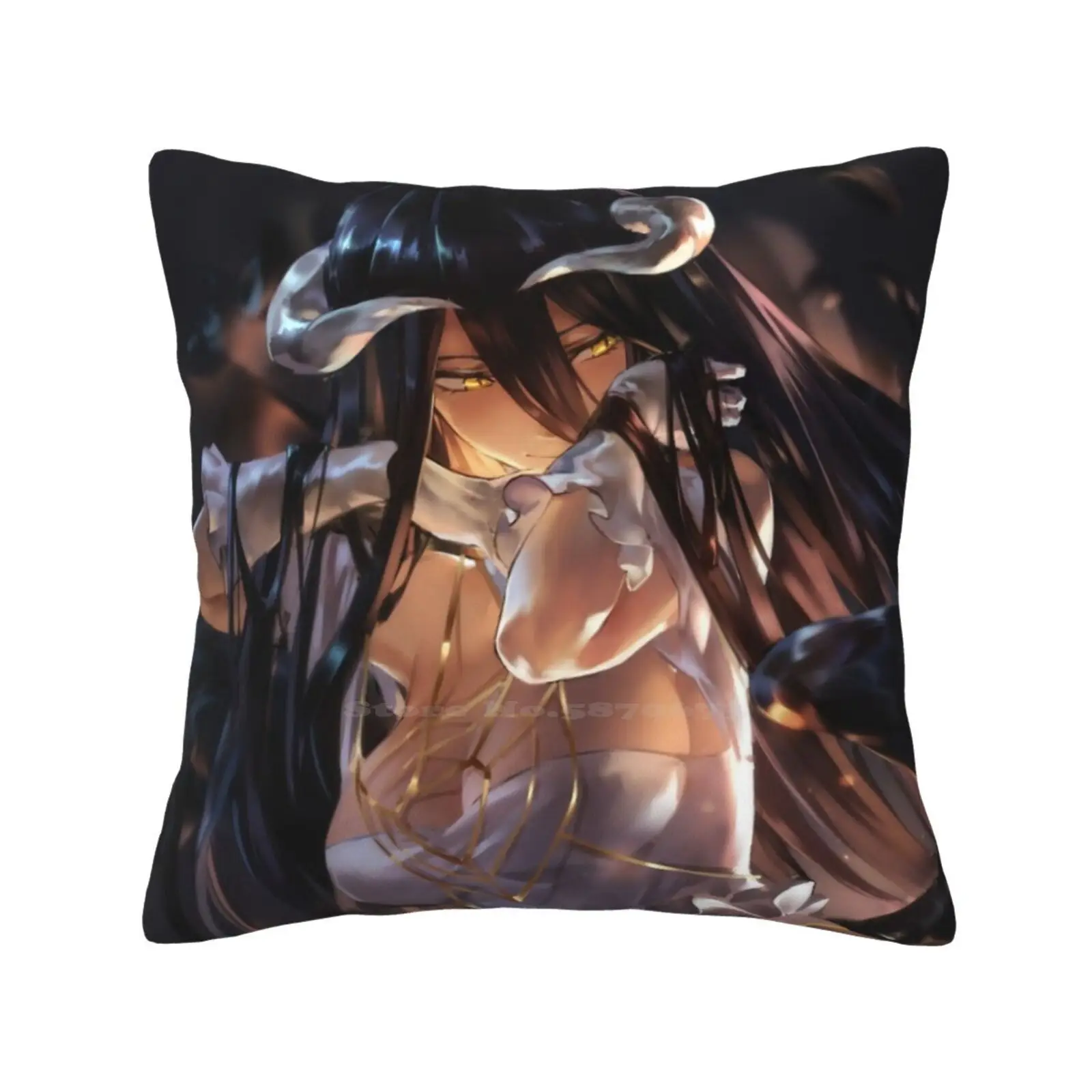 Albedo Overlord Funny Cute Decor Square Pillowcase Succubus Albedo Overlord Albedo Albedo Anime Albedo Manga Cute Kawaii Waifu