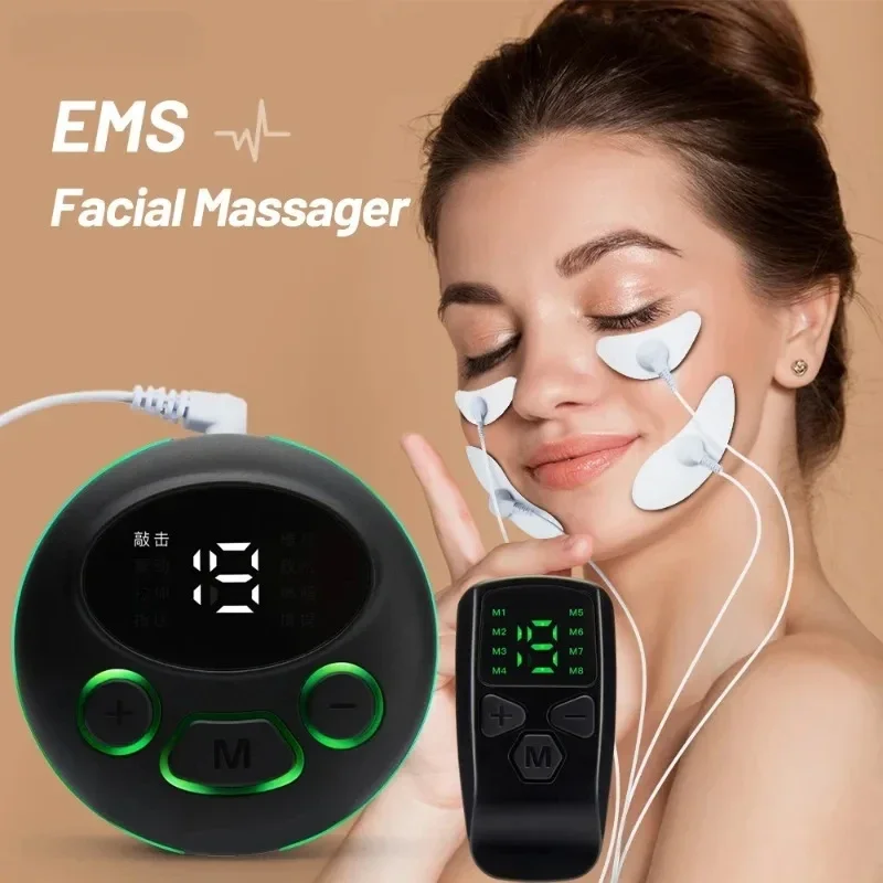 

New EMS Facial Massager Low-frequency Pulse Crescent Shaped Beauty Device V-shaped Facial Wrinkle Removal Facial Muscles Papada