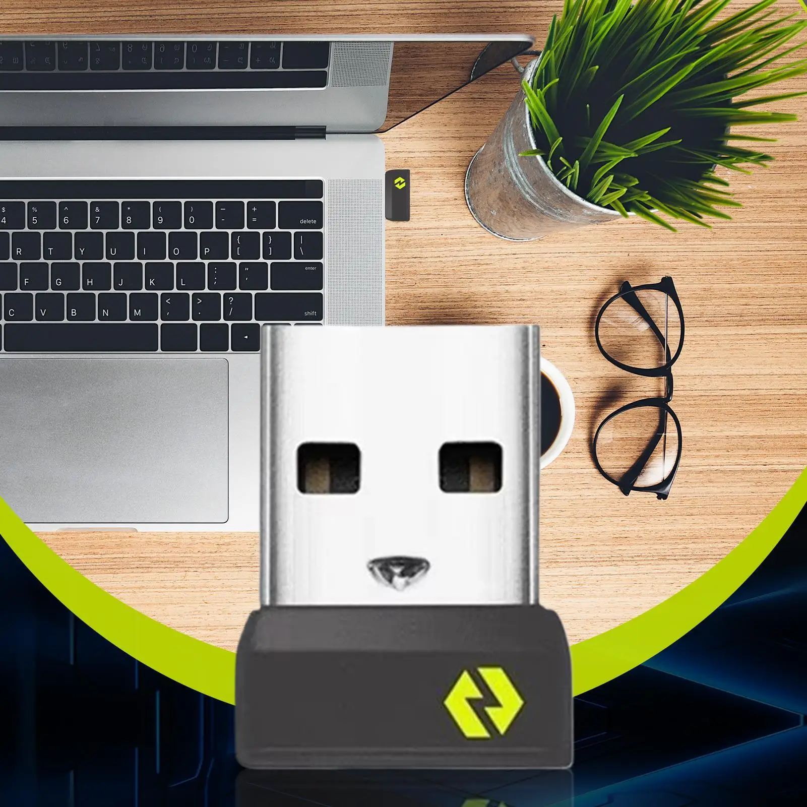 USB 수신기 키보드 데스크탑 동글 수신기 컴퓨터 프린터 컨트롤러 용 무선 USB 플러그 앤 플레이 동글 어댑터