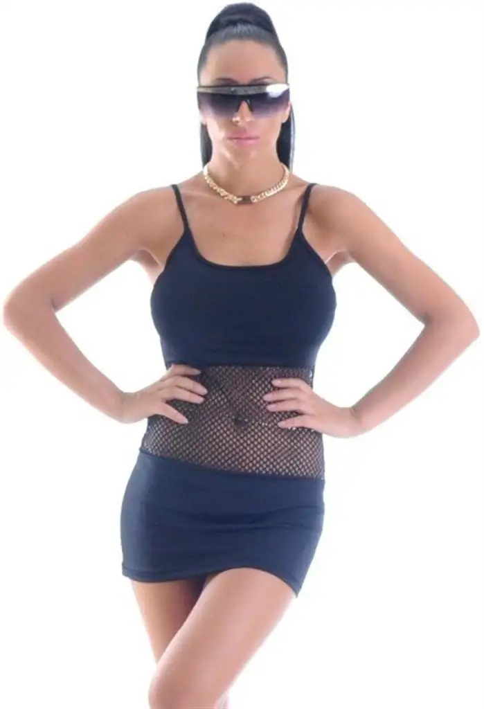 Terry Pau TP1961318 Gaun Mini Jala Depan