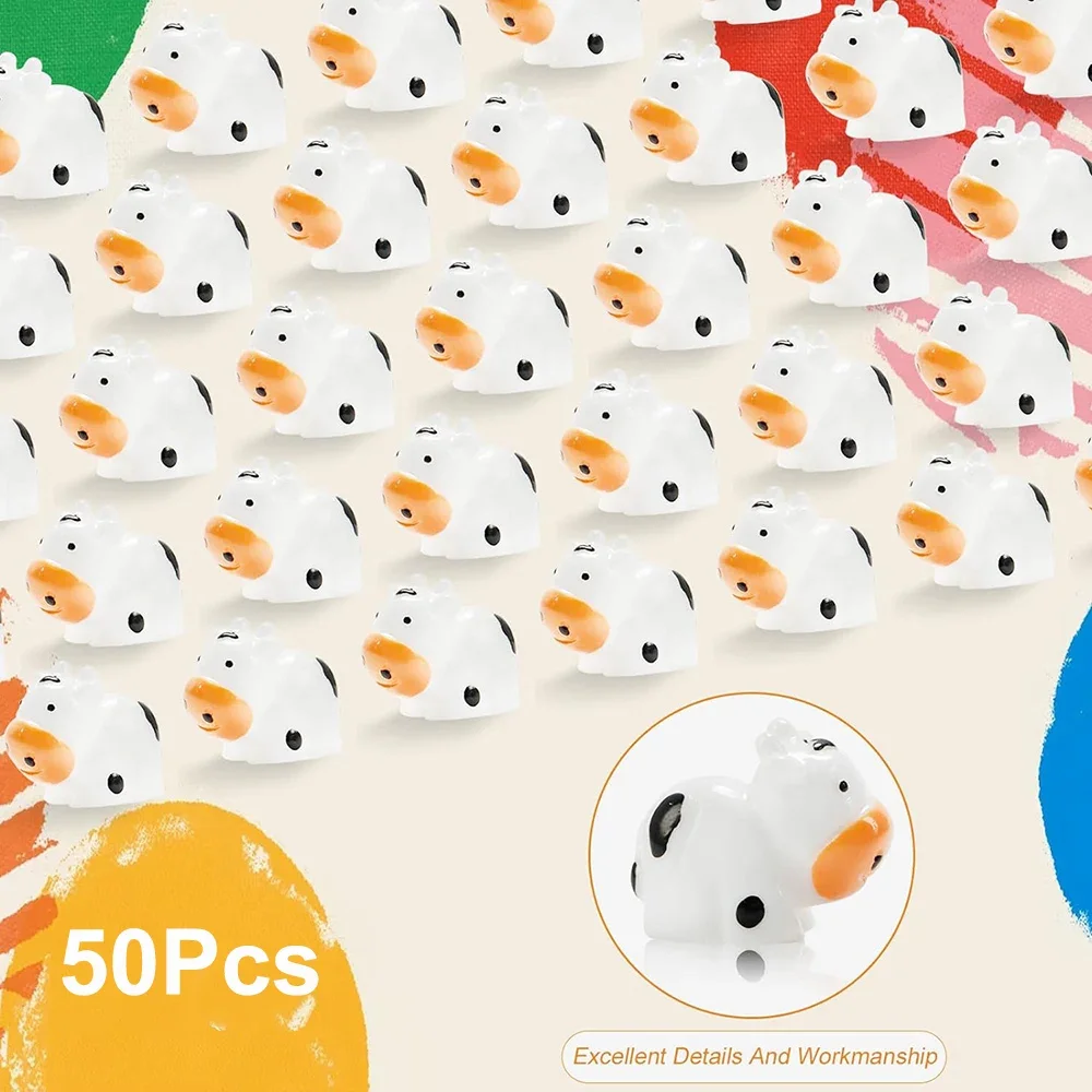 50 Stuks Mini Koe Beeldjes Hars Koe Miniatuur Dieren Beeldjes Sprookjesachtige Tuin Miniatuur Mos Landschap Diy Ambachten